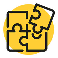 Työntekijän rekrytointi -ikoni